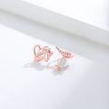 wholesale 925 Sterling Silver Heart-Shaped Horse Stud Earrings for Women - Hypoallergenic -0-7