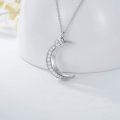 wholesale TOUPOP Moon Necklace For Women April Birthstone Necklace For Women 925 Sterling Silver Crescent Moon Pendant Necklace Moon Gifts For Women Birthday Christmas Gifts For Women Sister Mom Friend Wife -0-3