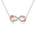 TOUPOP Sterling Silver Infinity Rose Necklace For Women Anniversary Birthday Mothers Day Gifts-0-0
