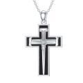 wholesale 925 Sterling Silver Cross Pendant With Nail Details On Chain Necklace-0-7