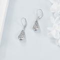 wholesale 925 Sterling Silver Celtic Knot Teardrop Earrings-0-3