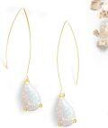 wholesale 925 Sterling Silver Teardrop White and Pink Opal Drop Earrings-0-10