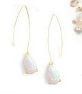 wholesale 925 Sterling Silver Teardrop White and Pink Opal Drop Earrings-0-10