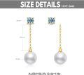 wholesale 14K Gold Natural Blue Topaz Stud Earrings 0 6ctw Gift for Women-0-3