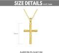 wholesale 14K Gold Cross Pendant Necklace with Chain - 19mm for Women s-0-1