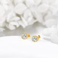 wholesale 14K Gold Moissanite Stud Earrings 0 6 2ct Jewelry Gifts for Women Men-0-2