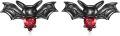 wholesale 925 Sterling Silver Black Bat Heart Stud Earrings for Women Girls Gothic Halloween-0-0