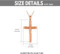 wholesale 14K Gold Diamond Cut Cross Necklace for Women 16 18 -0-16