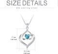 wholesale TOUPOP Forever Love Heart December Birthstone Pendant Necklaces For Women S925 Sterling Silver With Tanzanite, Birthday Mother’s Day Jewelry Gift For Mom Daughter Wife -0-2