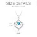 TOUPOP Sterling Silver Tanzanite December Birthstone Pendant Necklace-0-2