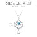 TOUPOP Sterling Silver Tanzanite December Birthstone Pendant Necklace-0-2