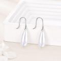 wholesale 925 Sterling Silver Teardrop Pearl Drop Earrings-0-2