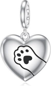 wholesale 925 Sterling Silver CZ Cat Paw Charm Bracelet for Women Men, Dangle Pet Lover Gift for Her Him, Hypoallergenic Nickel-Free Jewelry for Valentine Mother's Day-Cat Black Paw