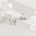 wholesale 925 Sterling Silver Horse Stud Earrings - Hypoallergenic Gift for Women-0-1