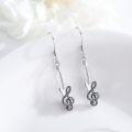 wholesale 925 Sterling Silver Treble Clef Guitar Hook Earrings for Women-0-1