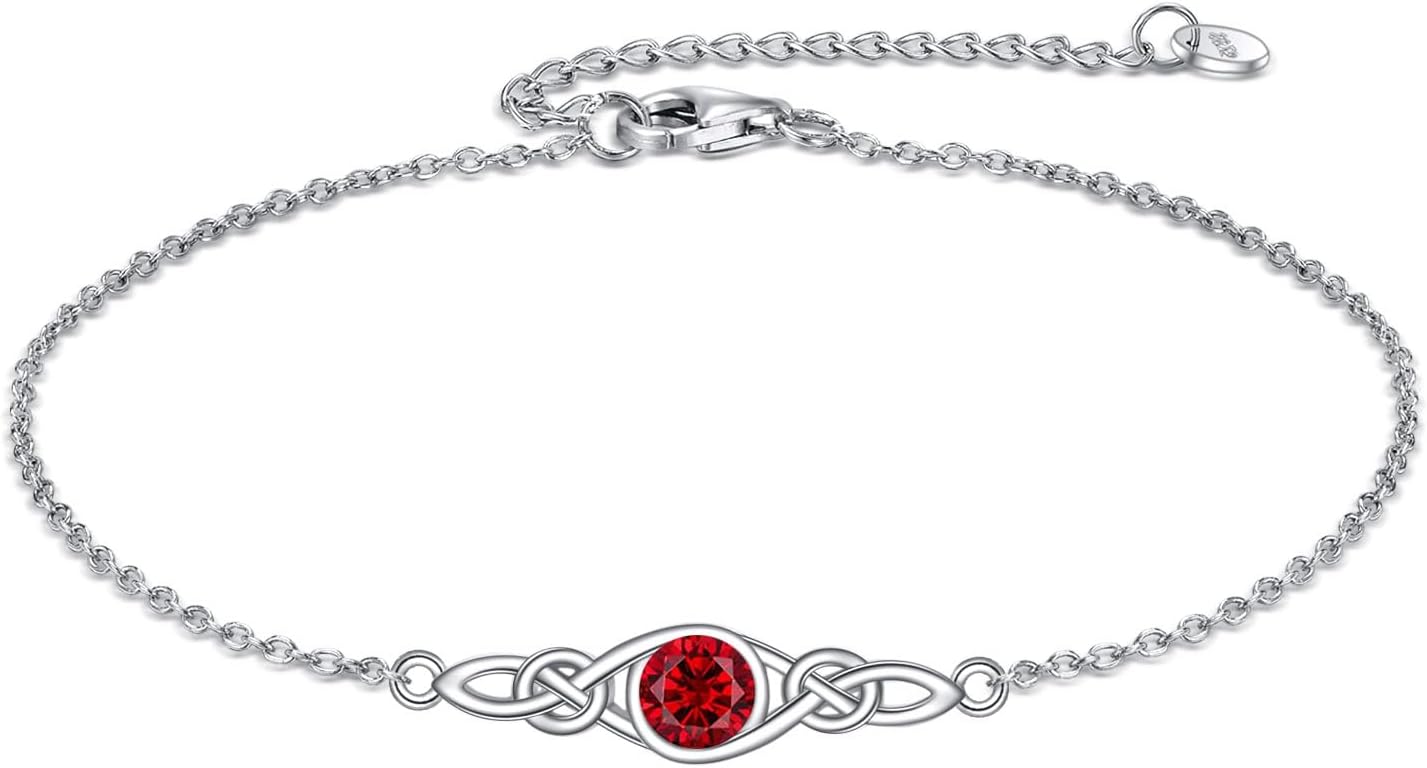 wholesale Sterling Silver Celtic Knot Bracelet w Mustard Seed Moonstone Birthstone-B-1-January