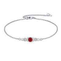 wholesale 925 Sterling Silver Celtic Knot Bracelet w Mustard Seed Moonstone Birthstone-B-1-January