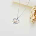 wholesale 925 Sterling Silver Heart Love Forever Couple Pendant Necklace-0-2