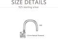 wholesale 925 Sterling Silver Cubic Zirconia Twist Screw Nose Stud 0.03-0.06 ct-0-4