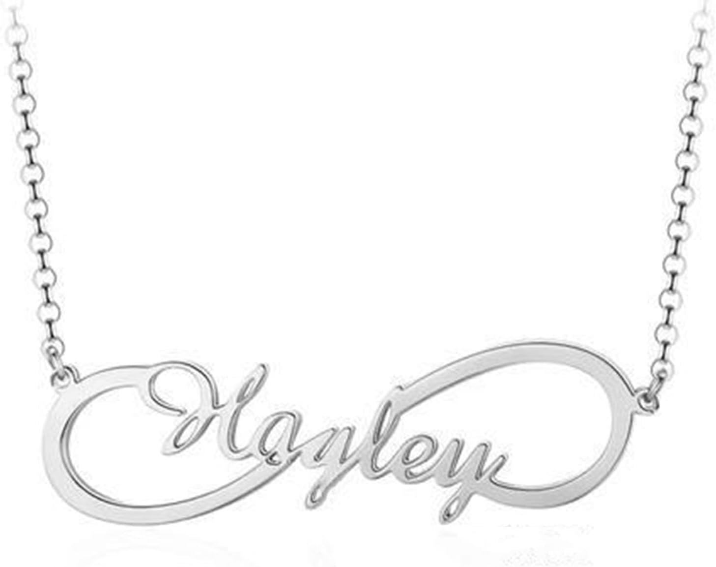 18K Gold Infinity Name Necklace for Women Fine Jewelry Gift-0-2