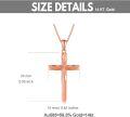 wholesale 14K Gold Diamond Cut Cross Necklace for Women 16 18 -0-10
