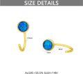 wholesale 14K Gold Blue Opal Round Infinity Heart Cross Triangle Lighting Daisy Huggie Hoop Earrings for Women-0-4