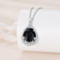 wholesale Sterling Silver Black Onyx Labradorite Lapis Lazuli Jade Teardrop Necklace-0-8