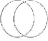 wholesale Sterling Silver Hoop Earrings Polished Round Circle Endless 20 80mm-Diameter 20mm Tiny Hoop Earrings