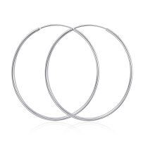 wholesale 925 Sterling Silver Hoop Earrings Polished Round Circle Endless 20 80mm-Diameter 20mm Tiny Hoop Earrings