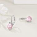 wholesale 925 Sterling Silver White Pearl and Cubic Zirconia Leverback Earrings-0-20