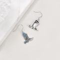 wholesale 925 Sterling Silver Turquoise Cowboy Boot Earrings Bohemian Style Jewelry for Women-0-4