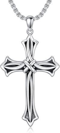 wholesale 925 Sterling Silver &  Celtic Knot Cross Pendant Necklaces for Men/Women-A Celtic Cross Necklace（BIG）
