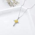 TOUPOP Sterling Silver Sunflower Pendant Necklace For Women-0-4