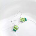 wholesale 925 Sterling Silver & Cubic Zirconia Lemon Earrings, Fresh Summer Citrus Design, 0.51x0.59, 3.3g, Hypoallergenic, Gift for Women-0-1
