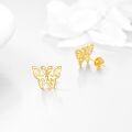 wholesale 14K Gold Butterfly Stud Earrings Minimalist Animal s for Her-0-2