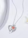 wholesale 925 Sterling Silver & 925 Sterling Silver with Yellow Gold Plating Daisy Flower Pendant Necklaces Wholesale for Women Girls s - F-G Color Cubic Zirconias and I1-I2 Clarity-0-5