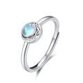 wholesale 925 Sterling Silver Moonstone Celtic Knot Open Band Ring - Elegant  for Her-0-0