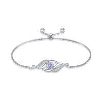 wholesale 925 Sterling Silver Birthstone Dainty Infinity Bracelet for Women-06-Jun.-Alexandrite