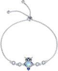 wholesale 925 Sterling Silver Owl Charm Adjustable Bracelet for Women Girls - Cute s-0-0