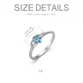 TOUPOP Sterling Silver Crystal Infinity Love Heart Rings For Women-0-2
