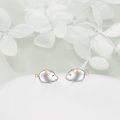 wholesale 925 Sterling Silver Pig Stud Earrings with Rose Gold Accents-0-1
