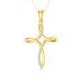 TOUPOP 14k Gold & Stone Celtic Cross Necklace for Women, Anniversary Christmas Birthday Gifts-0-0