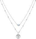wholesale 925 Sterling Silver Tree of Life Opal Pendant Layered Choker Necklaces for Women Gifts-0-0