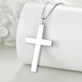 wholesale 925 Sterling Silver Cross Pendant With Blue Opal And Philippians Inscription-0-69