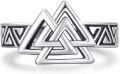 wholesale Sterling Silver Viking Ring Celtic Knot Open Thumb Ring Norse Pagan Talisman for Men Women-0-0