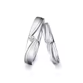 TOUPOP 10k/14k/18k/925 Sterling Silver Moissanite Personalized Couple Rings Set-0-0