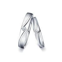 TOUPOP 10k/14k/18k/925 Sterling Silver Moissanite Personalized Couple Rings Set-undefined