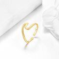 wholesale 9k Gold Wave Heart Open Ring Adjustable Band For Women-0-2
