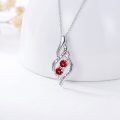 wholesale 925 Sterling Silver Twisted Pendant With Purple Stones-0-34