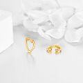 wholesale 14K Gold CZ Pearl Heart Stud Earrings for Women Gifts for Mom and Girlfriends-0-5